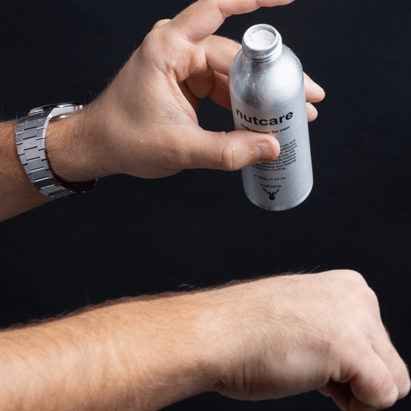 nutcare wood - mens body powder - nutcare USA