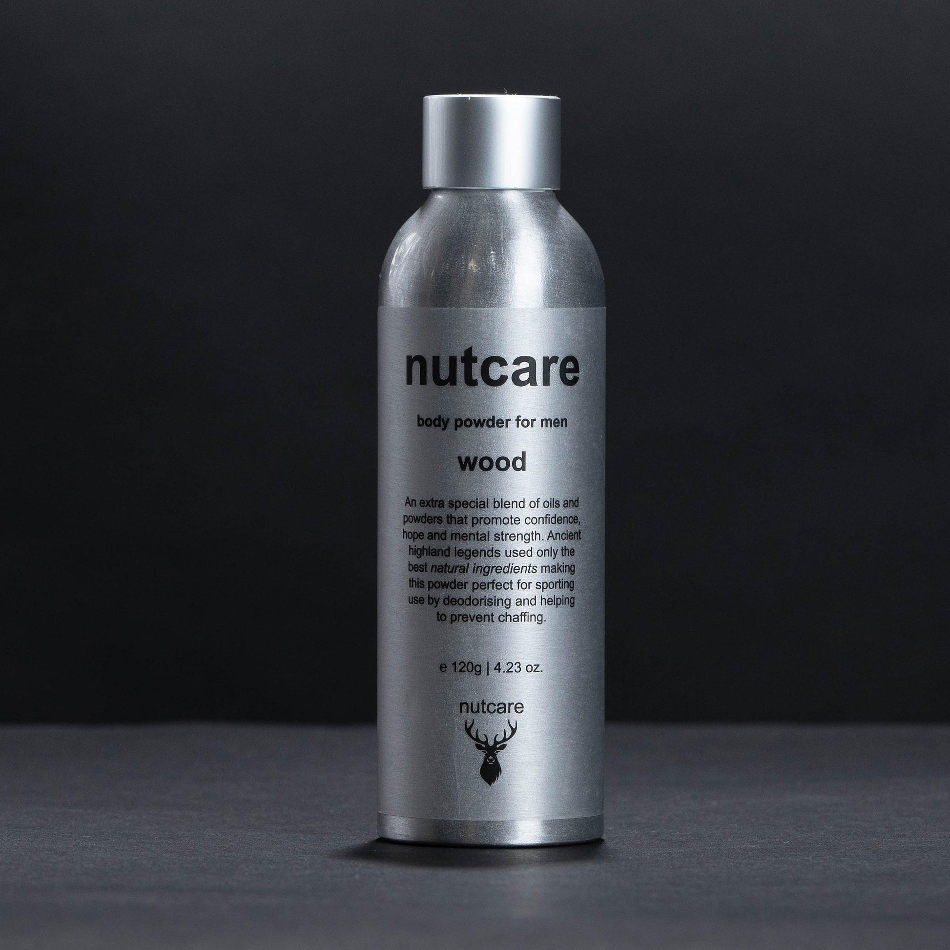 nutcare wood - mens body powder - nutcare USA